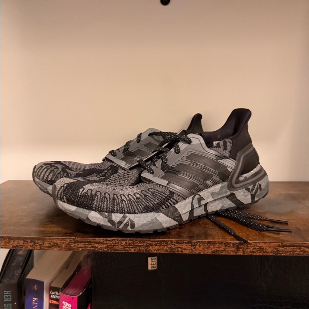 Adidas Black/Grey Running Shoes